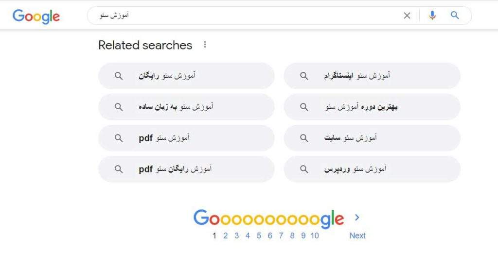 آموزش سئو-پیشنهادات گوگل